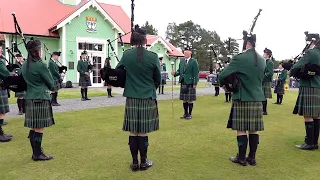 9/8 Marches performed by Huntly & District Pipe Band outside the Braemar Gathering Games Pavilion