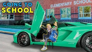 GOING TO SCHOOL IN A LAMBORGHINI! | The Royalty Family