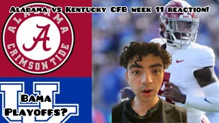 BAMA PLAYOFFS? #8 Alabama vs Kentucky Full Game Highlights | Week 11 | 2023 REACTION