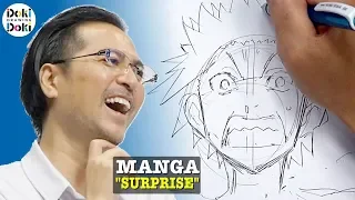PRO Mangaka shows how to draw a SURPRISED face!【Fukuda Hiroshi】