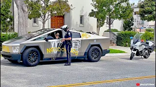 Tesla Cybertruck Getting Pulled Over! POV Street Ride & Reactions