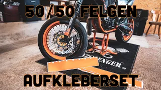 Supermoto Felgen im 50/50 Style / Aufkleberset / HOW TO