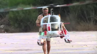 Vario Lama SA315B turbine rc helicopter-Jojo flying.