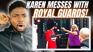 🇬🇧BRIT Reacts To KAREN MESSES WITH BRITISH ROYAL GUARD - BIG MISTAKE!