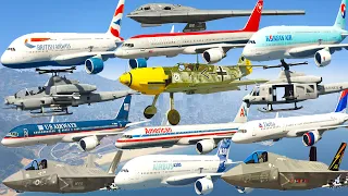 GTA V: SkylineGTRFreak (Add On) Airplanes Pack Best Extreme Longer Crash and Fail Compilation