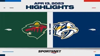 NHL Highlights | Wild vs. Predators - April 13, 2023