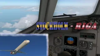 Stockholm - Riga [ Scandinavian Airlines - SAS ] - F U L L F LI G H T - MD-82  X-Plane 11