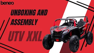 MINDBLOWING - Unboxing and assembly of UTV XXL electric ride-on car, Giant Car for kids