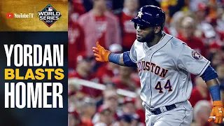 Astros' Yordan Álvarez CRANKS homer for Astros in World Series Game 5, fan blocks it off his chest