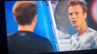 Berdych's evil stare at Murray - dark side of tennis