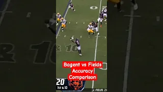 Bagent vs Fields Part 1 | Accuracy On Screens #shorts #justinfields #chicagobears