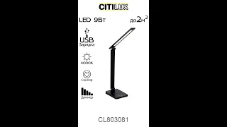 Citilux Ньютон CL803081 Настольный светильник с диммером Чёрный