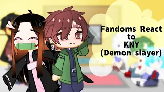 Fandoms/Anime characters react to Demon slayer (1/?) *GC* Part 2 Nezuko/Tanjiro