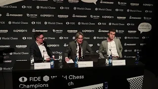 World Chess Championship 2018 Game 2 Press Conference