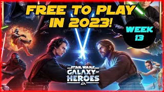 Week 13 F2P SWGOH Farming in 2023 - I'm Ready for R2D2 and CLS!