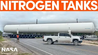 Nitrogen Tanks Moved to Massey's Range | SpaceX Boca Chica