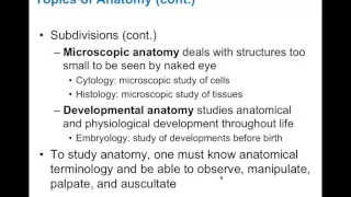 Chapter 1.1 Form and Function of Anatomy & Physiology BIO201