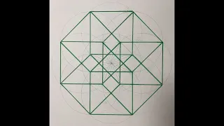 8 Sided Star and 3d Shape   2d Version of Tesseract   Octagram