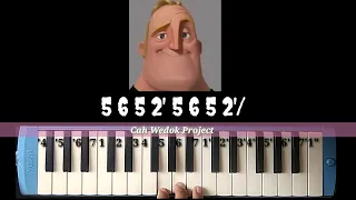 Mr Incredible becoming uncanny but It's piano melodica (Meme)