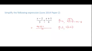 CSEC Maths - Simplifying Algebraic Fractions