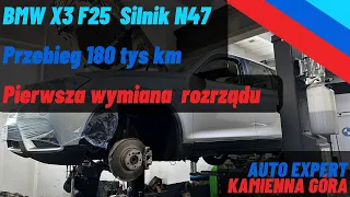 BMW X3 F25 silnik N47 wymiana rozrządu przy 180 tys km