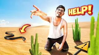 24 Hours in Desert Challenge | हालत ख़राब हो गयी🥵 Will I Survive?