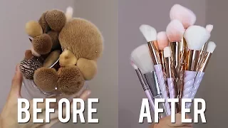 HOW TO CLEAN MAKEUP BRUSHES!