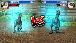 BETA vs BLUE LEVEL 999 | Jurassic World: The Game