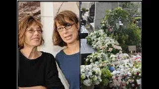 La tombe de Jane Birkin elle repose avec sa fille Kate Barry au cimetière du Montparnasse