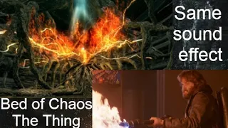 Bed of Chaos vs. The Thing (same sound effect)