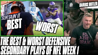 The Best And Worst Defensive Back Plays Of NFL Week 3 With Darius Butler | Pat McAfee Show