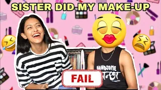 SISTER DID MY MAKE-UP 😩 || w/ Sister || Akash Thapa