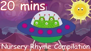 5 Little Men In A Flying Saucer And Lots More Nursery Rhymes! 20 minutes!