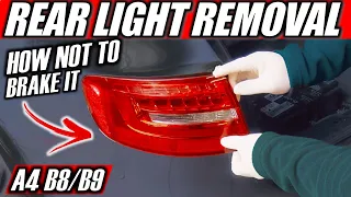 How to Change Rear Tail Brake Light - Audi A4 S4 RS4 ( B8 B8.5 B9 ) 2008-2020