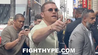 CANELO ALVAREZ PULLS UP ON JERMELL CHARLO LIKE A BOSS MOB DEEP; ARRIVES TO ENDURING FANS CHANTING