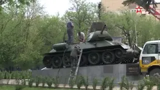 Восстановленный памятник Героям-танкистам