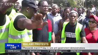 Thousands march Friday in rare anti-government demonstrations in Malawi