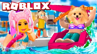 ЭЛИС В АКВАПАРКЕ РОБЛОКС ! САМАЯ ВЫСОКАЯ ВОДНАЯ ГОРКА | КУПАЮСЬ В ROBLOX