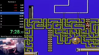 (Chase for the Record) Mega Man 2 Speedrun in 26:42 [Former World Record]