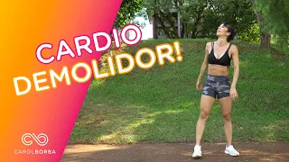 Treino cardio demolidor da gordura das pernas - para treinar em casa  ! 💪🏻- Carol Borba