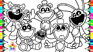 Five Nights at Freddy's 1 Animatronics as Smiling Critters / New Coloring Pages / NCS Music