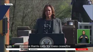 US Vice-President Kamala Harris calls for an immediate ceasefire in Gaza