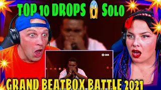 First Time Seeing TOP 10 DROPS 😱 Solo | GRAND BEATBOX BATTLE 2021: WORLD LEAGUE | Reaction