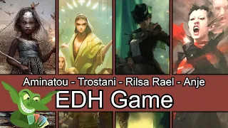 My bad, I got confused! Aminatou vs Trostani vs Rilsa Rael vs Anje Falkenrath #edh #cmdr