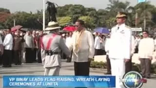 NewsLife: VP Binay leads flag-raising, wreathlaying ceremonies at Luneta