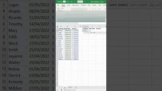 Sorting Data in Excel using SORT Function