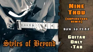 Styles Of Beyond - Nine Thou | GUITAR & DRUMS ONLY + TABS on screen | HOW TO PLAY