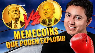 MEMECOINS DO TRUMP E BIDEN PODEM MULTIPLICAR 20X AINDA EM 2024!