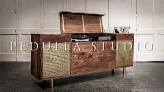 PEDULLA STUDIO | Building a Walnut & Brass Record Cabinet