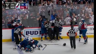 (HD) Full Line Scrum As Avalanche Look To Close Out Blowout 7-0 Win